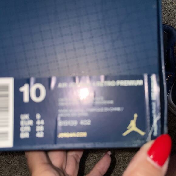 Size 10 - Nike Air Jordan 4 Retro Premium (Obsidian/Obsidian-White) DS NIB main image 10